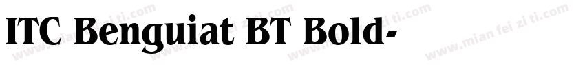 ITC Benguiat BT Bold字体转换